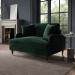 Dark Green Velvet Loveseat - Payton