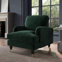 PAY031 Dark Green Velvet Armchair - Payton