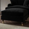 Black Velvet Footstool - Payton