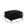 Black Velvet Footstool - Payton