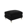 Black Velvet Footstool - Payton