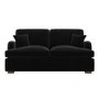 Black Velvet Pull Out Sofa Bed - Seats 2 - Payton