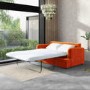 Orange Velvet Pull Out Sofa Bed - Seats 2 - Payton