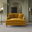 PAY044 Mustard Velvet Love Seat - Payton