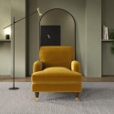 PAY045 Mustard Velvet Armchair - Payton