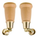 PAYTON/LEGSET/4CASTOR/LW Set of 4 Light Oak Footstool Legs - Payton