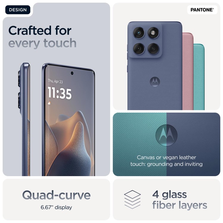 Motorola Edge 60 Fusion Pantone Slipstream 6.67" 256GB 5G Unlocked & SIM Free Smartphone