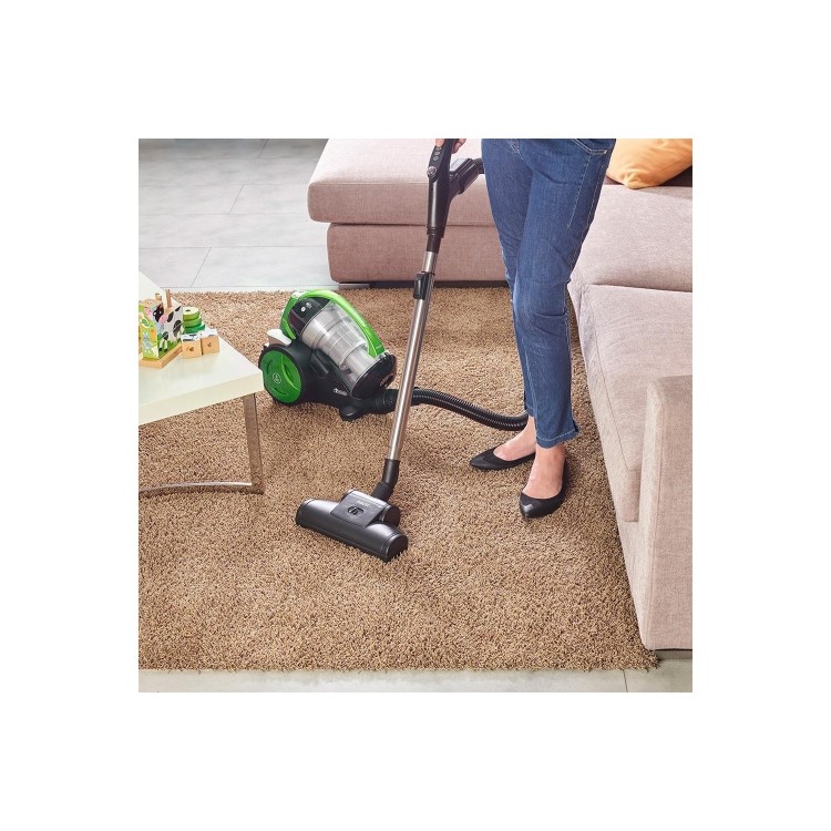 Polti PBGB0014 ForzaSpira MC330_Turbo Bagless Multi-Cyclonic Cylinder Vacuum Cleaner - Black & Green