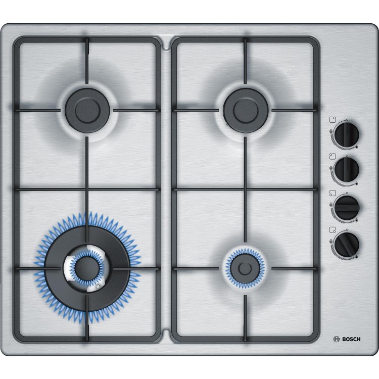 Bosch Series 2 58cm 4 Burner Gas Hob - Stainless Steel