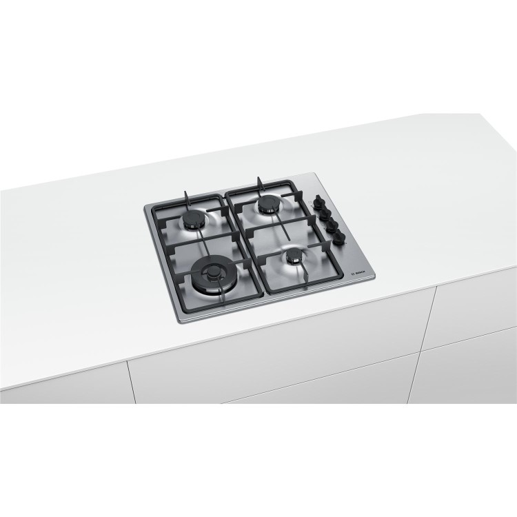 Bosch Series 2 58cm 4 Burner Gas Hob - Stainless Steel
