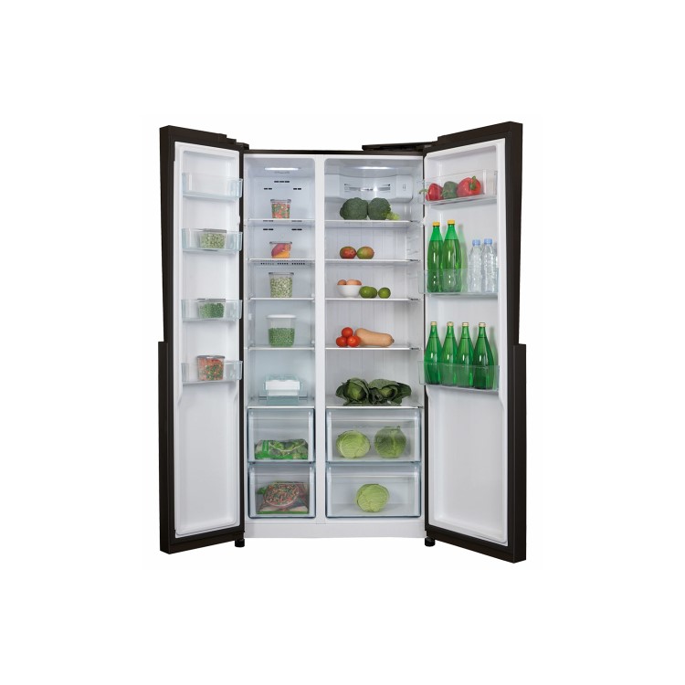 CDA PC52BL American Style Side By Side Fridge Freezer A+ Rated Black Colour