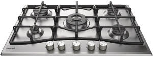 Hotpoint 75cm 5 Burner Gas Hob - Stainless Steel