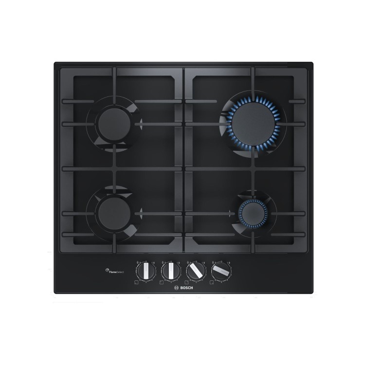 Refurbished Bosch Series 6 PCP6A6B90 60cm 4 Burner Gas Hob Black