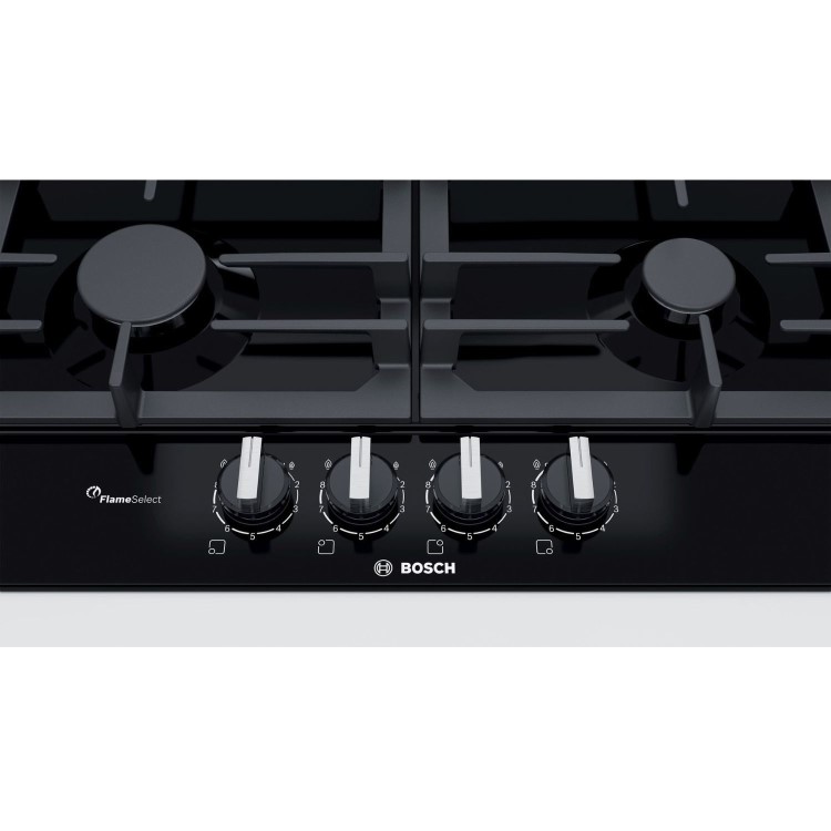 Refurbished Bosch Series 6 PCP6A6B90 60cm 4 Burner Gas Hob Black