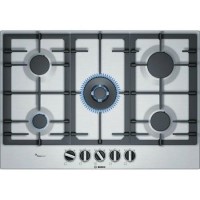 Refurbished Bosch Series 6 75cm 5 Burner Gas Hob - Stainless steel