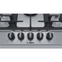 Refurbished Bosch Series 6 75cm 5 Burner Gas Hob - Stainless steel