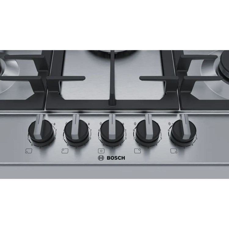 Refurbished Bosch Series 6 75cm 5 Burner Gas Hob - Stainless steel