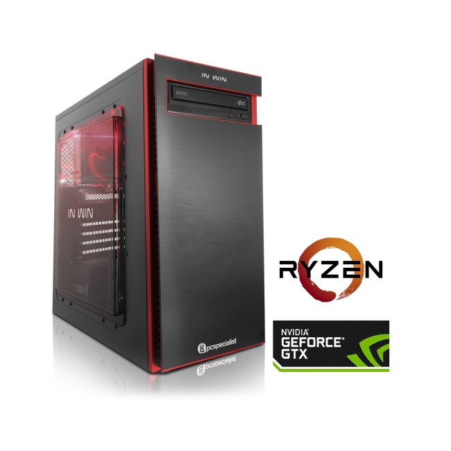 PC Specialist Osiris Striker Pro Ryzen 1600 16GB 1TB + 240GB SSD GeForce GTX 1060 DVD-RW Windows 10 Gaming Desktop 