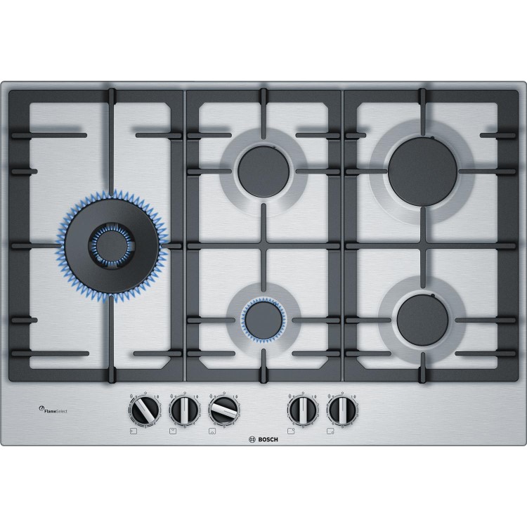 Refurbished Bosch Series 6 PCS7A5B90 75cm 5 Burner Gas Hob Stainless Steel