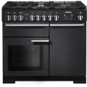 PDL100DFFCBC Rangemaster Professional Deluxe 100cm Dual Fuel Range Cooker - Black & Chrome