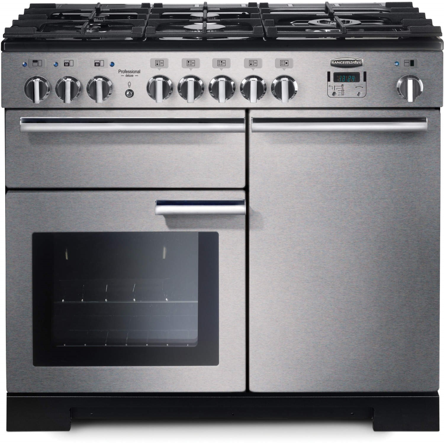 Rangemaster Professional Deluxe 100cm Dual Fuel Range Cooker - Stainless Steel