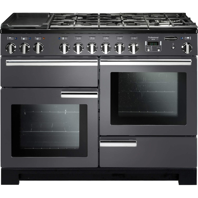Rangemaster Professional Deluxe 110cm Dual Fuel Range Cooker - Slate Grey