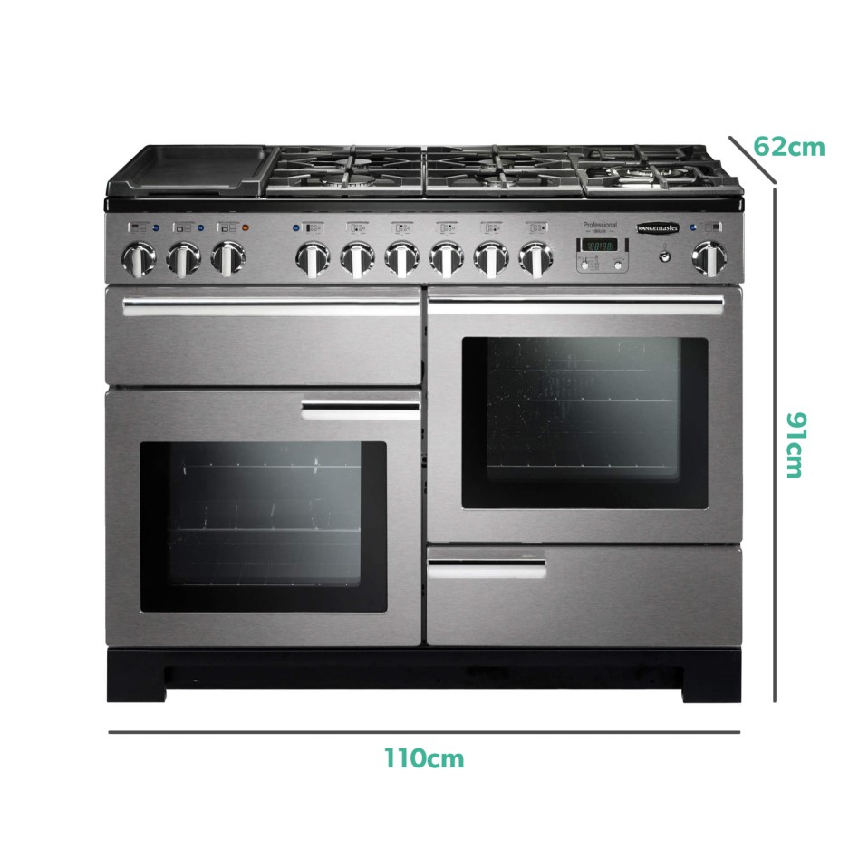 Rangemaster PDL110DFFSSC Professional Deluxe 110cm Dual Fuel Range