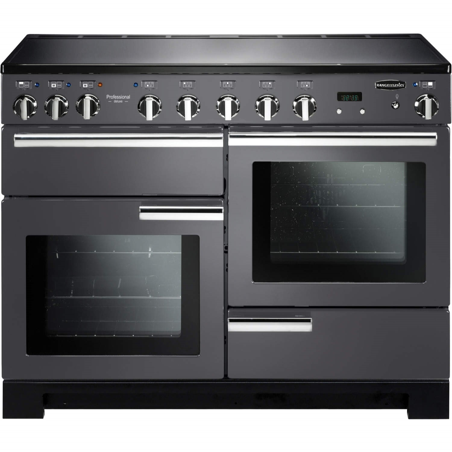 Rangemaster Professional Deluxe 110cm Electric Range Cooker with Induction Hob - Slate Grey
