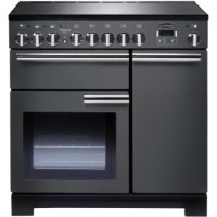 Refurbished Rangemaster Professional Deluxe PDL90EISLC 90cm Electric Range Cooker with Induction Hob Slate Refurbished Rangemaster Professional Deluxe PDL90EISLC 90cm Electric Range Cooker with Induction Hob Slate