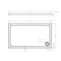 1000x800mm Rectangular 45mm White Stone Resin Shower Tray – Pearl