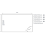 1200x700mm Rectangular Shower Tray – Low Profile 45mm – Stone Resin – White – Pearl