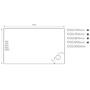 ONLY OPENED - 1200x800mm Rectangular Shower Tray 45mm - White Acrylic Stone Resin - Pearl