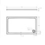 1200x800mm Rectangular 45mm White Stone Resin Shower Tray – Pearl