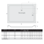 GRADE A1 - Black 1200x900mm Rectangular Shower Tray 45mm - Acrylic Stone Resin - Pearl