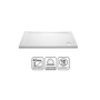 1400x900mm Rectangular 45mm White Stone Resin Shower Tray – Pearl