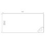 GRADE A1 - 1500x800mm Anti-Slip Rectangular Shower Tray 45mm - White Acrylic Stone Resin - Pearl