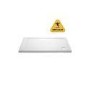 GRADE A1 - 1700x800mm Rectangular Shower Tray - Non-Slip White Acrylic Stone Resin - Pearl