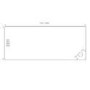 GRADE A1 - 1700x800mm Rectangular Shower Tray - Non-Slip White Acrylic Stone Resin - Pearl
