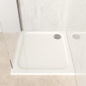PEA90X80 900x800mm Rectangular Shower Tray – Low Profile 45mm – Stone Resin – White – Pearl