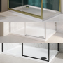 900x800mm Rectangular Shower Tray – Low Profile 45mm – Stone Resin – White – Pearl