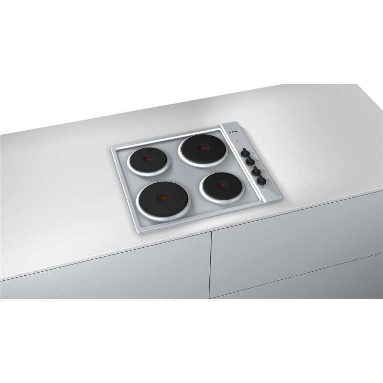 Bosch PEE689CA1 Serie 2 60cm Electric Sealed Plate Hob in Stainless steel