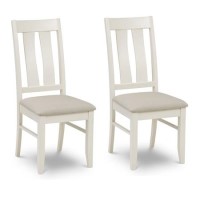 Julian Bowen Pair of Pembroke Ivory Dining Chairs