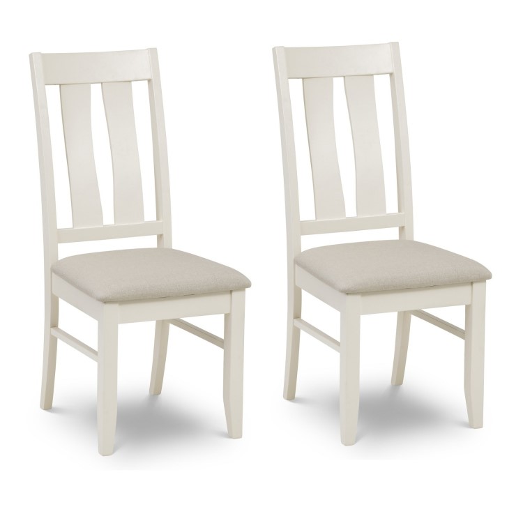 Julian Bowen Pair of Pembroke Ivory Dining Chairs