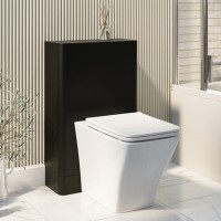 Matt Black 500mm WC unit  - Pendle