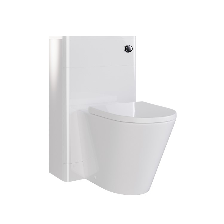 GRADE A1 - 500mm White Back to Wall Toilet Unit Only - Pendle