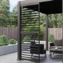Heavy Duty Aluminium Single Slatted Adjustable Pergola Screen in Charcoal