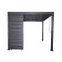 Heavy Duty Aluminium Single Slatted Adjustable Pergola Screen in Charcoal