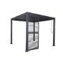 Heavy Duty Aluminium Single Slatted Adjustable Pergola Screen in Charcoal