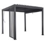 Heavy Duty Aluminium Single Vertical Slatted Pergola Screen in Charcoal