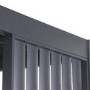 Heavy Duty Aluminium Single Vertical Slatted Pergola Screen in Charcoal
